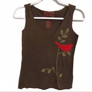 SALE Old Navy Chocolate Brown Graphics Cotton Top